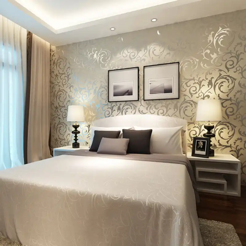 Genuine Victorian Glitter Wallpaper 3d Silver Background Wall Wallpaper Roll Home Decor Pvc Wall Paper For Living Room Bedroom