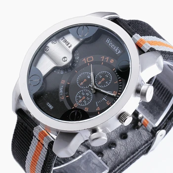 

Brand WEESKY Watches Men Fashion Casual Sport Clock Classical Nylon Male Quartz Wrist Watch Relogio Masculino Feminino