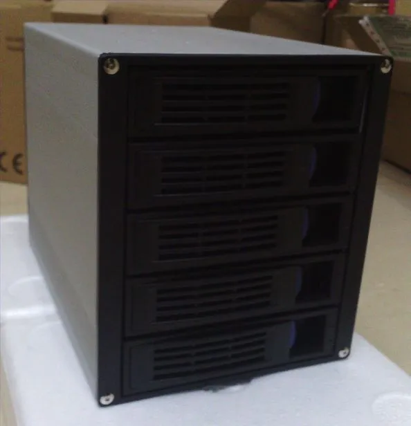 

Aluminum SAS box Computer case hard drive 5 plate module hot plug sataii