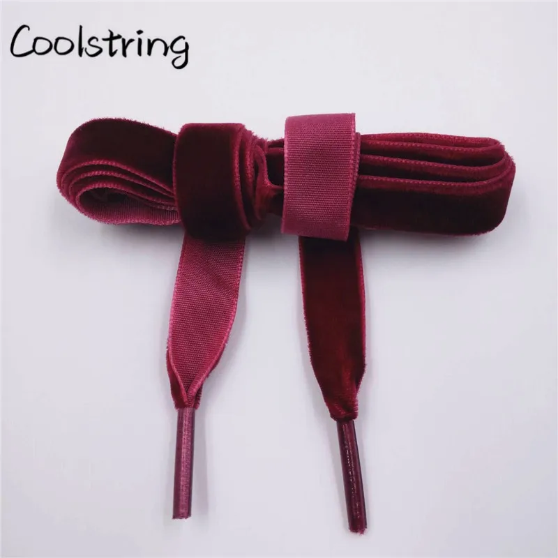 Coolstring 1,27 см (1/2 ") Для женщин без каблука бархатной лентой шнурки одна сторона Пеший Туризм Прогулки танцевальная обувь шнурки для детей и