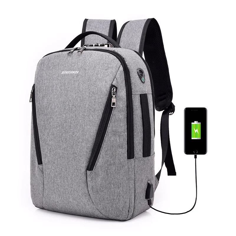 

Stylish urban backpack 15.6-inch laptop bag unisex multi-functional waterproof wear-resistant USB rechargeable business backpack