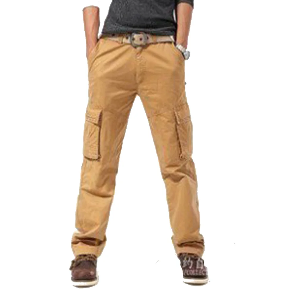 WildSurfer роскошные материалы Мужские штаны карго с множеством карманов Брюки летний стильный военный свободные мужские прямые уличные длинные брюки WP98 - Цвет: K05 WP6025