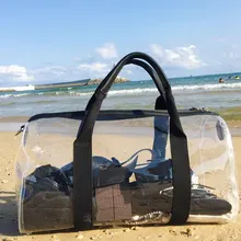 Женская пляжная сумка, водонепроницаемая ПВХ сумка, прозрачная сумка для плавания, сумки на плечо, летняя сумка, женская сумка для плавания, дорожная сумка, XA166D