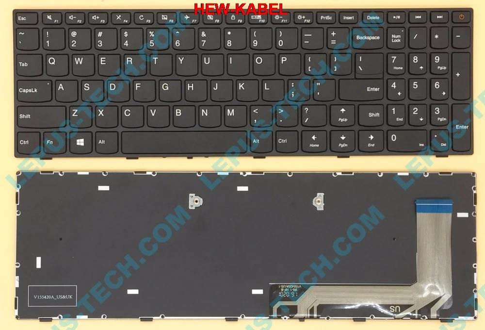 New US Keyboard for Lenovo ideaPad 110-15ISK US Laptop Keyboard No Backlit with Frame