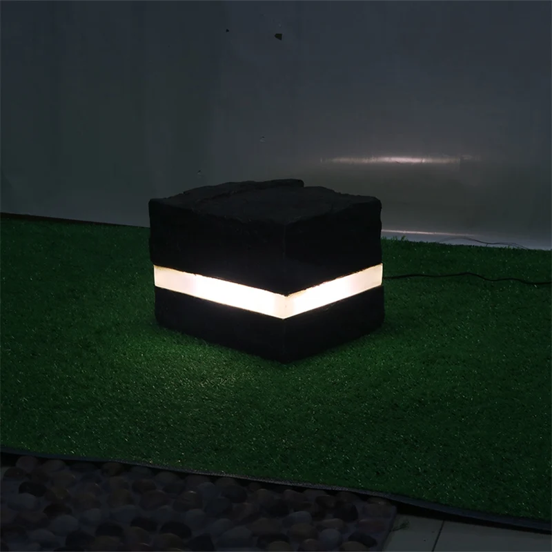 Frp  Lawn stone Lamps Waterproof  Creative Decorative Modern Stone Style Yard Path Garden Outdoor Landscaped