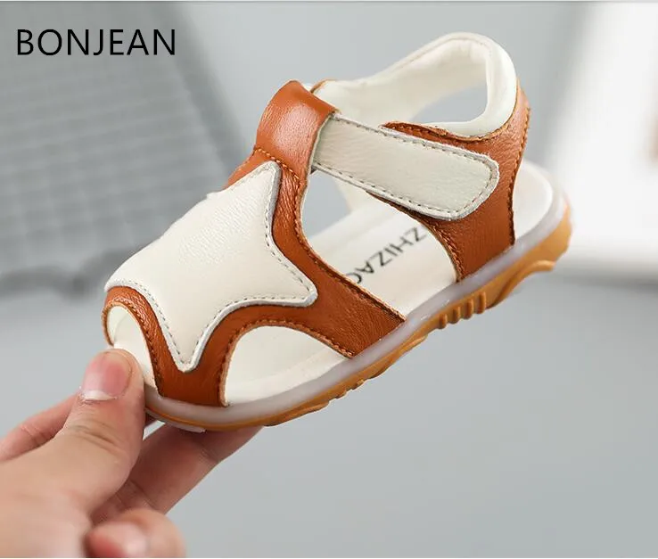 online 2018 Sandálias Do Bebê 1 3 Não deslizamento sapatos fundo Macio sapatos de BEBÊ menino de Verão Meninos Criança 1 3 sapatos de bebê da criança yyx36