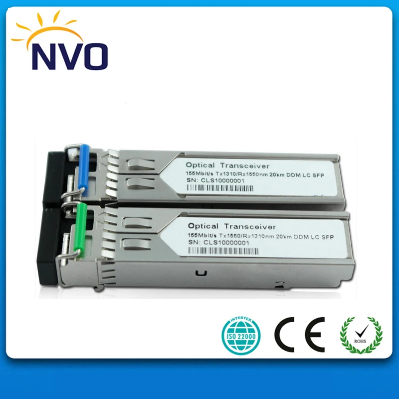 

5Pair/Lot,155M BiDi SFP 1550nm/1310nm 20KM LC/SC WDM SFP Fiber Optical Transceiver,155M Single Mode LC/SC SFP Module