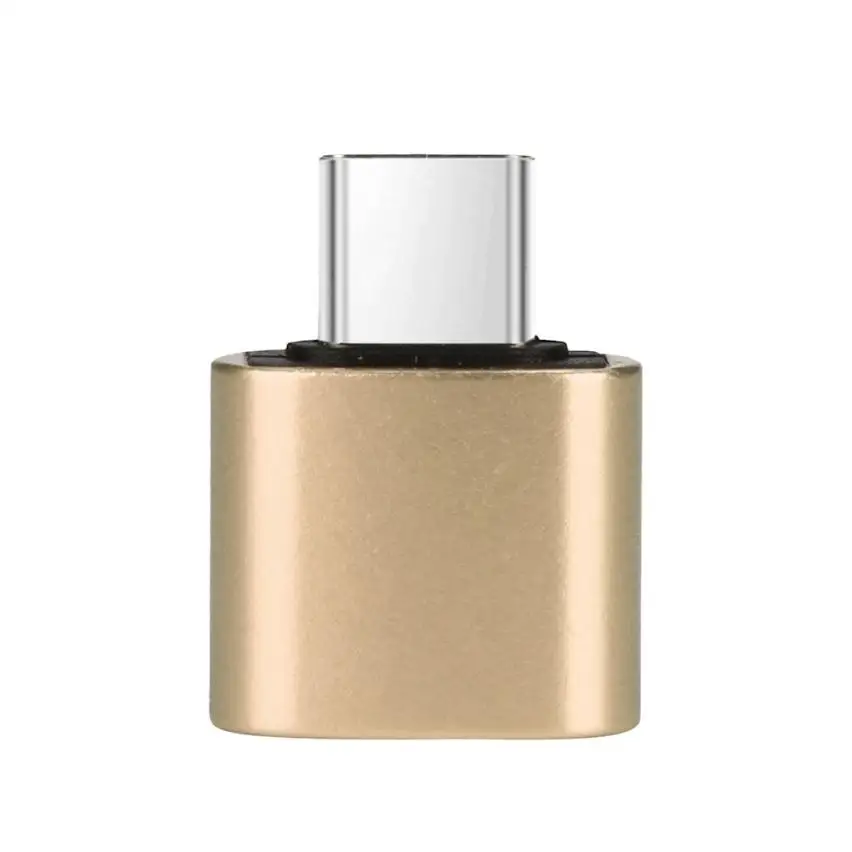 Gold USB-C Тип с разъемами типа C и USB 2,0 OTG мини переходник преобразователя для samsung Galaxy S9 дропшиппинг 29 марта - Цвет: Gold