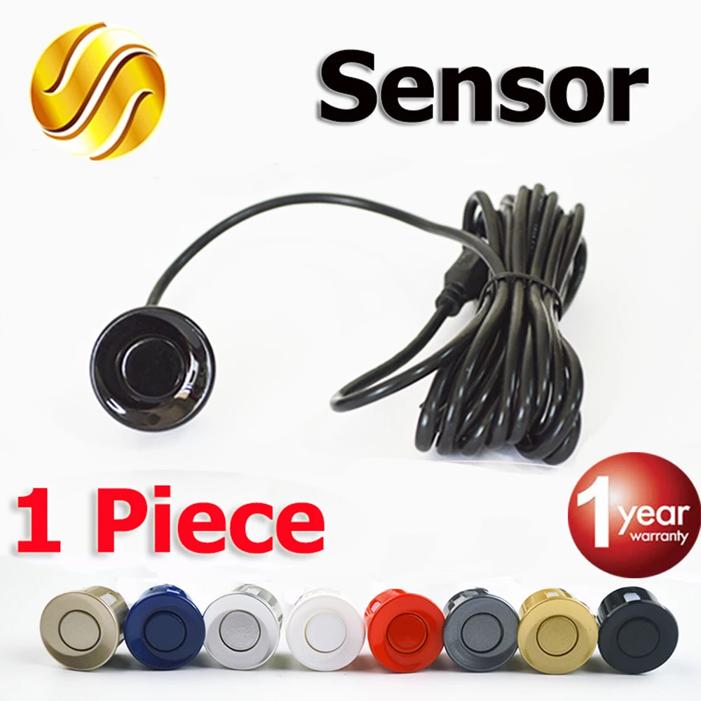 SINOVCLE-Sensor de aparcamiento para coche, sistema de marcha atrás, Color  negro, rojo, azul, plateado, dorado, blanco, gris, champán y dorado, 22mm,  1 unidad
