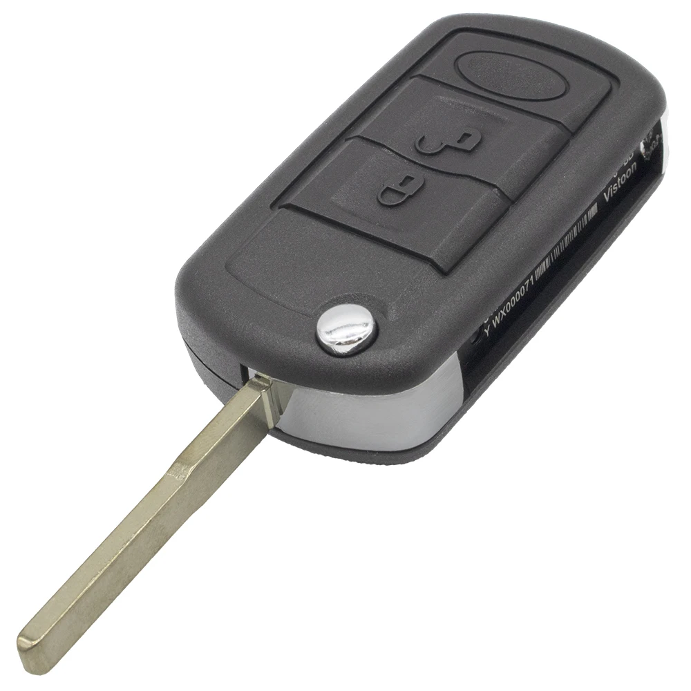 Remote Flip Car Key Shell Case Fob Styling Shell Cover 3 Buttons for Land Rover Range Rover Sport LR3 Discovery with Uncut Blade Blank