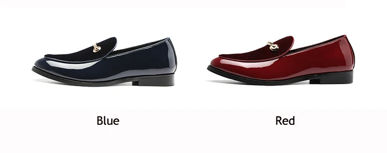 Mens Casual Shoes' Loafers Slip-On Men Shoes Luxury Brand Big Size 12 PU Patent Leather Men Loafer Shoes Black Driving Shoe New  (13)