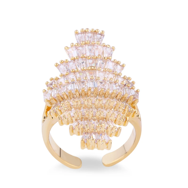 OCESRIO, роскошные большие кольца для женщин, серебряное дерево, цирконий, регулируемое кольцо для женщин, свадебные, вечерние, свадебные, обручальные ювелирные изделия, rig-e87