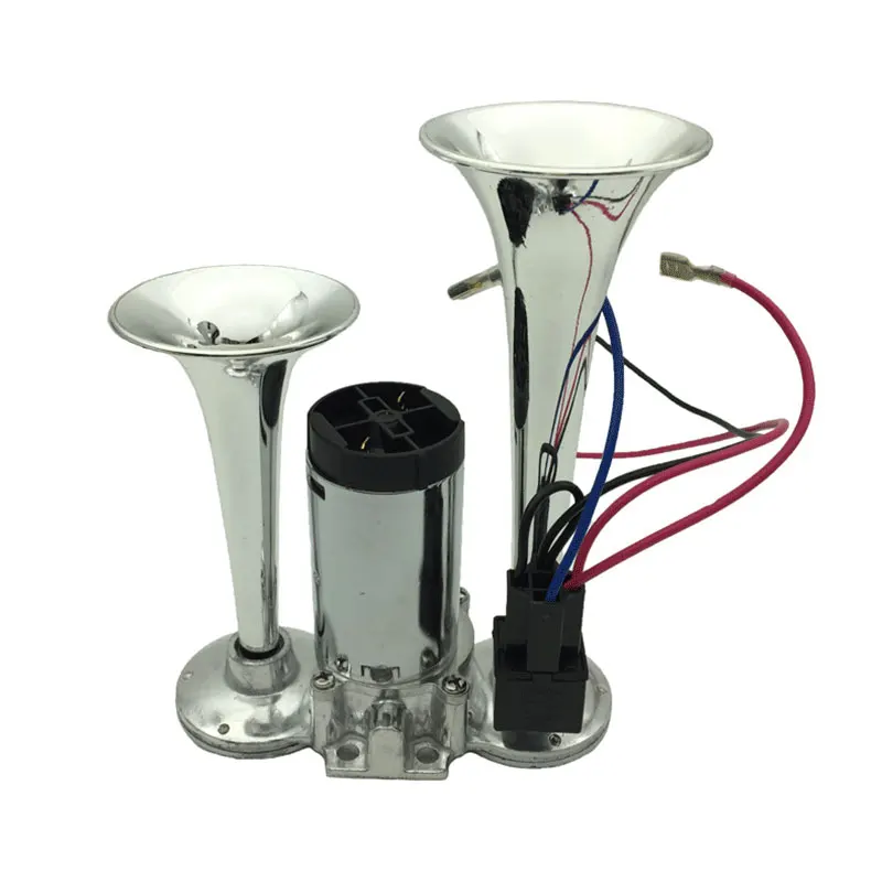 

Plating no Metal rust 130DB 12V motorcycle horn car horn Air Horn Dual Trumpet Super Loud Compressor Boat Truck Lorry Car