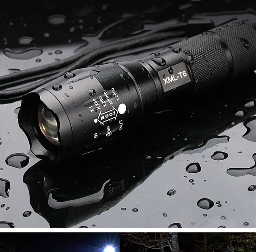 High Quality LED Flashlight XML T6 Linterna Torch 1600LM Waterproof Outdoor Camping Powerful Led Flashlights 5 Modes Dimmable (11)