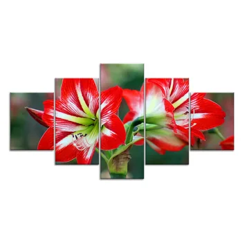 

Canvas Painting HD Print Flower Canvas Print Painting Framed Home Decor Wall Art Poster 5P