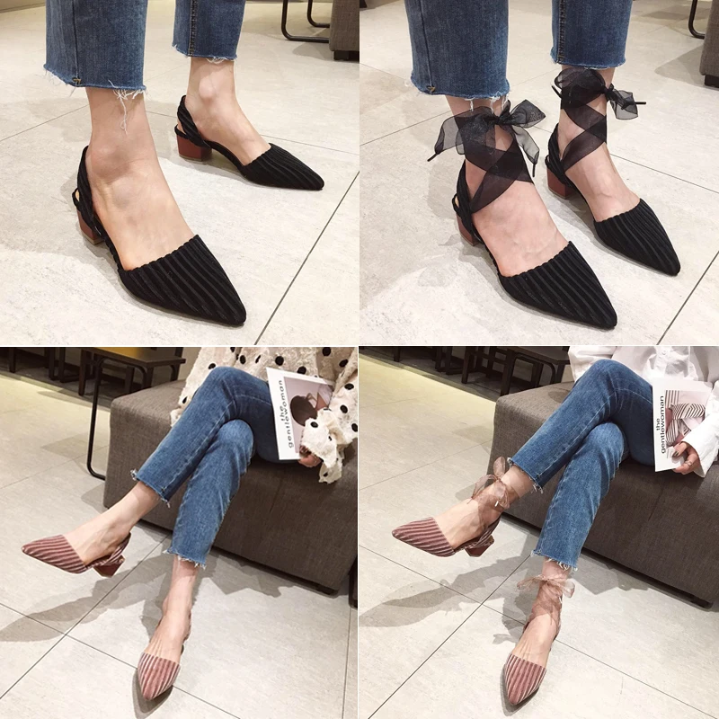 Wellwalk Elegant Sandals Women Ankle Strap Heels Shoes Woman Close Toe Sandals Female Block Heels Ladies Chunky Sandals