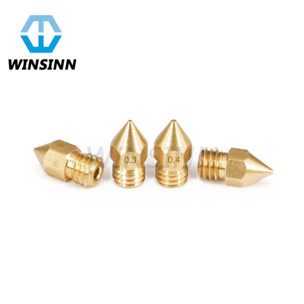 MakerBot Sharp MK8 Nozzle M6 Brass for 0.2 0.3 0.4 0.5 0.6 0.8 1.0mm Hotend Extruder 1.75MM 3MM Filament for 3D Printer