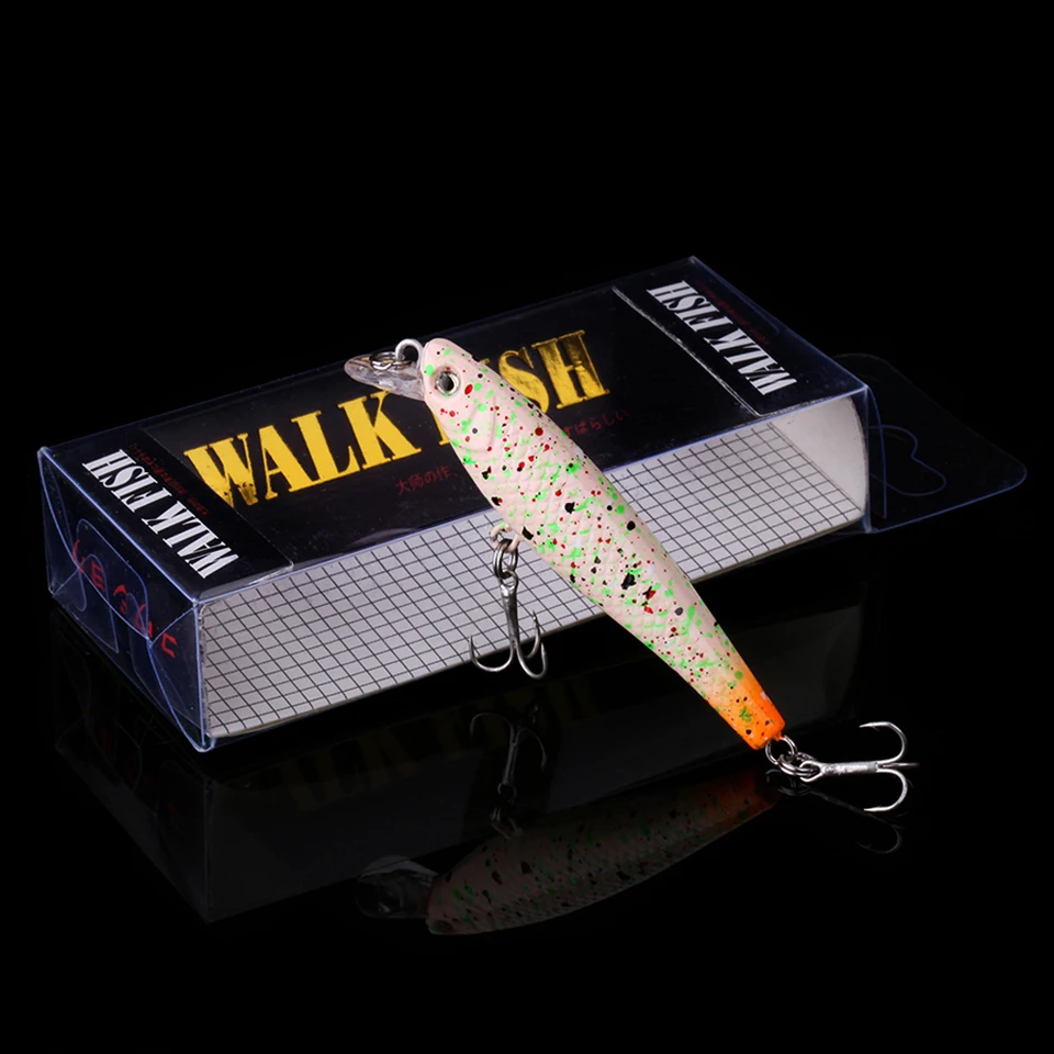

WALK FISH Minnow Fishing Lure Hard Artificial Bait 3D Eyes 65mm 3.8g Fishing Wobblers diving 0.3m-0.8m Crankbait Minnows