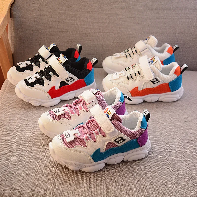

2019 Top quality fashion baby casual shoes soft boys and girls running shoes breathable kids sneakers newborn sports shoes