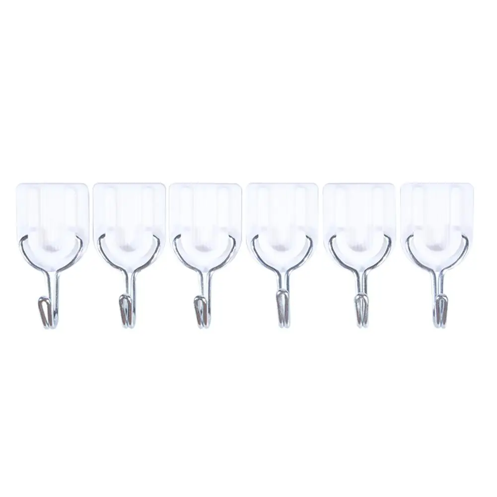 

Adeeing 6Pcs/set Traceless Nailless Powerful Viscous Wall Hanging Hook for Kitchen Bathroom