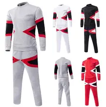 2016 new sweatshirt set sports set plus size O-neck baseball uniform Jacket Set Pants Sportswear Male running Set M-XXXL