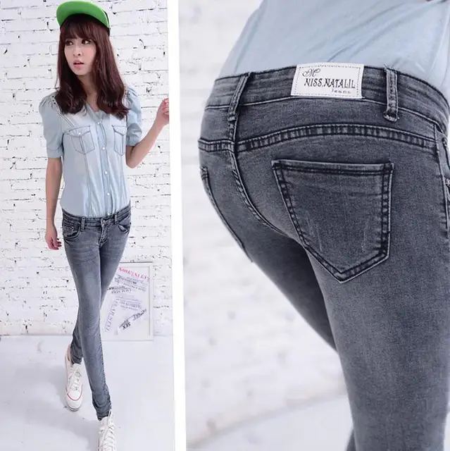 grey jeans girl