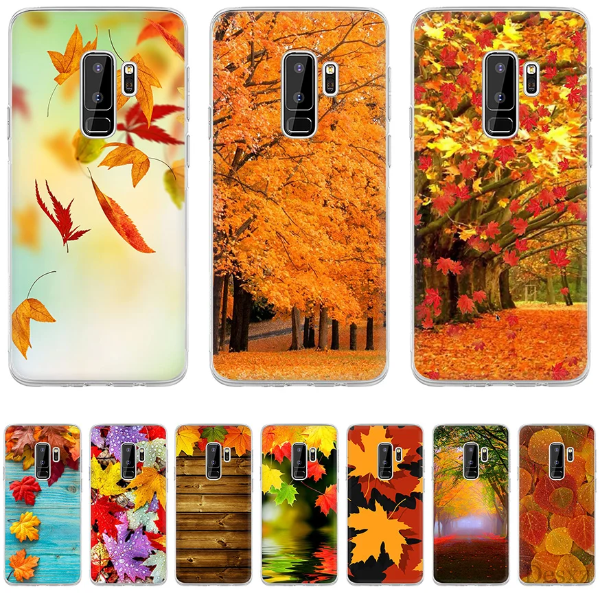 Чехол для Samsung A7 A9 A10 A20 A30 A40 A50 A60 A70 A5 A6 A8 Plus J3 J5 J6 J7 Осенний многогранный чехол с