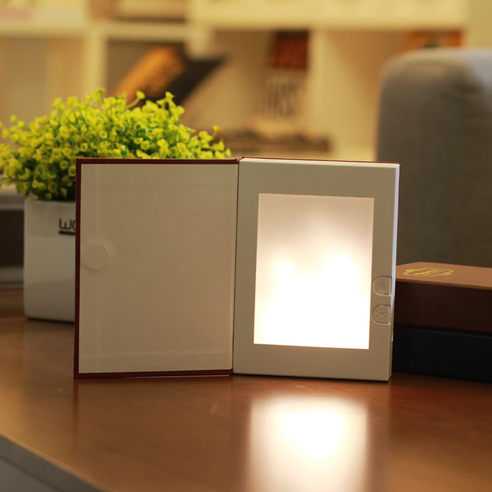 

LED Flame Effect Night Light Book Light USB Rechargable Book Reading lamp Flickering Fire Atmosphere Decorative Table Lamps