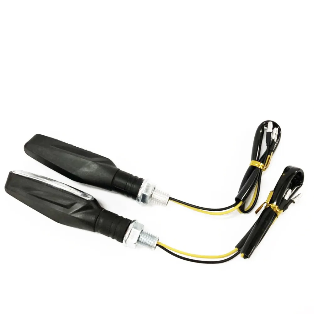 4pcs 2pcs Universal Flowing Water Flicker Led Motorcycle Turn Signal Indicators Blinkers Flexible Bendable Amber Light Lamp (11)