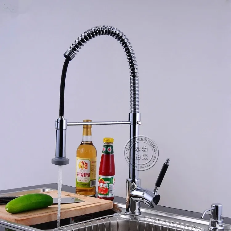 Pull Out Kitchen Faucet Swivel Single Handle Kitchen Sink Mixer Tap