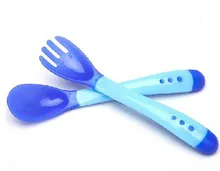 s Baby Silicon Spoon Baby Safety Temperature Sensing Kids Children Flatware Feeding Spoons