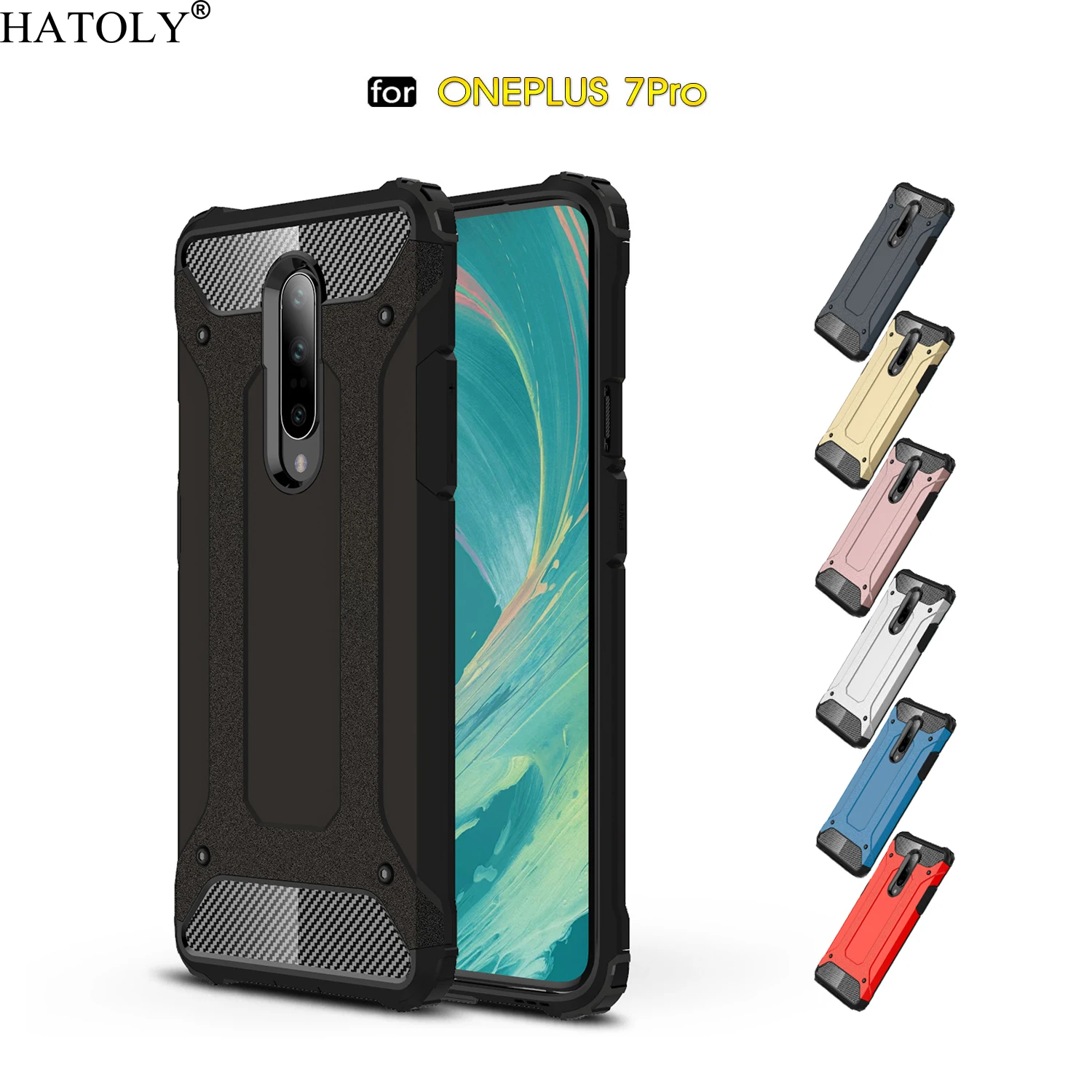 

For OnePlus 7 Pro Case For OnePlus 5 6 5T 6T 7 Pro Silicone Rubber Armor Solicone Hard Back Phone Cover Case For OnePlus 7 Pro