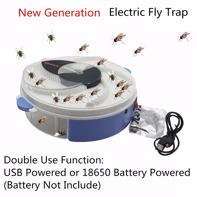 Ловушка для мух с приманкой, электрическая автоматическая ловушка для мух, ловушка для мух, ловушка для борьбы с вредителями, ловушка для комаров, летающие USB насекомые, мухи-убийца