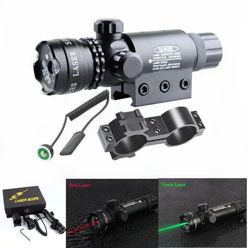 

Tactical Red Green Laser Sight Adjustable 5mw Laser Mount Pointer Rifle Scope With Point Switch For Hunting Airsoft Airgun Gun