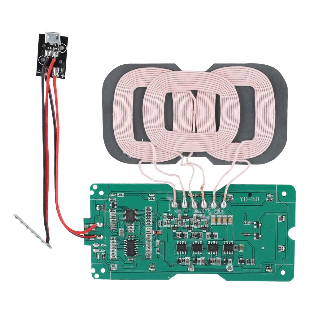 DIY QI стандартное беспроводное зарядное устройство 3 катушки беспроводной зарядки передатчик печатная плата модуля катушки зарядное устройство для iPhone/samsung