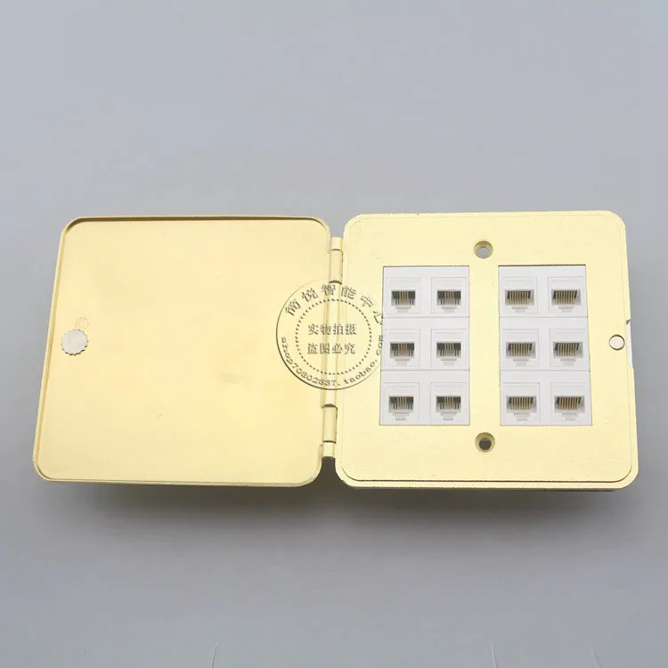 Portas Portas de Rede Rj45 Cat5e & Rj11 Cat3 Telefone Flip tipo de Piso Tomada de Tomada de Terra Cabos de computador e conectores - Imagem 2