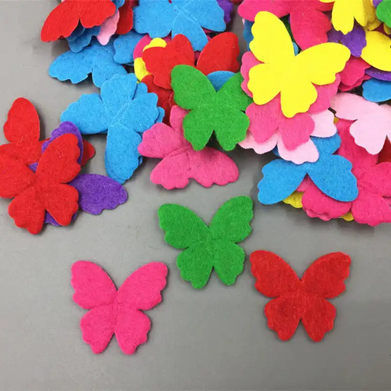 1000X Mini Felt flower Mixed Colors Appliques diy Cardmaking decoration 13mm