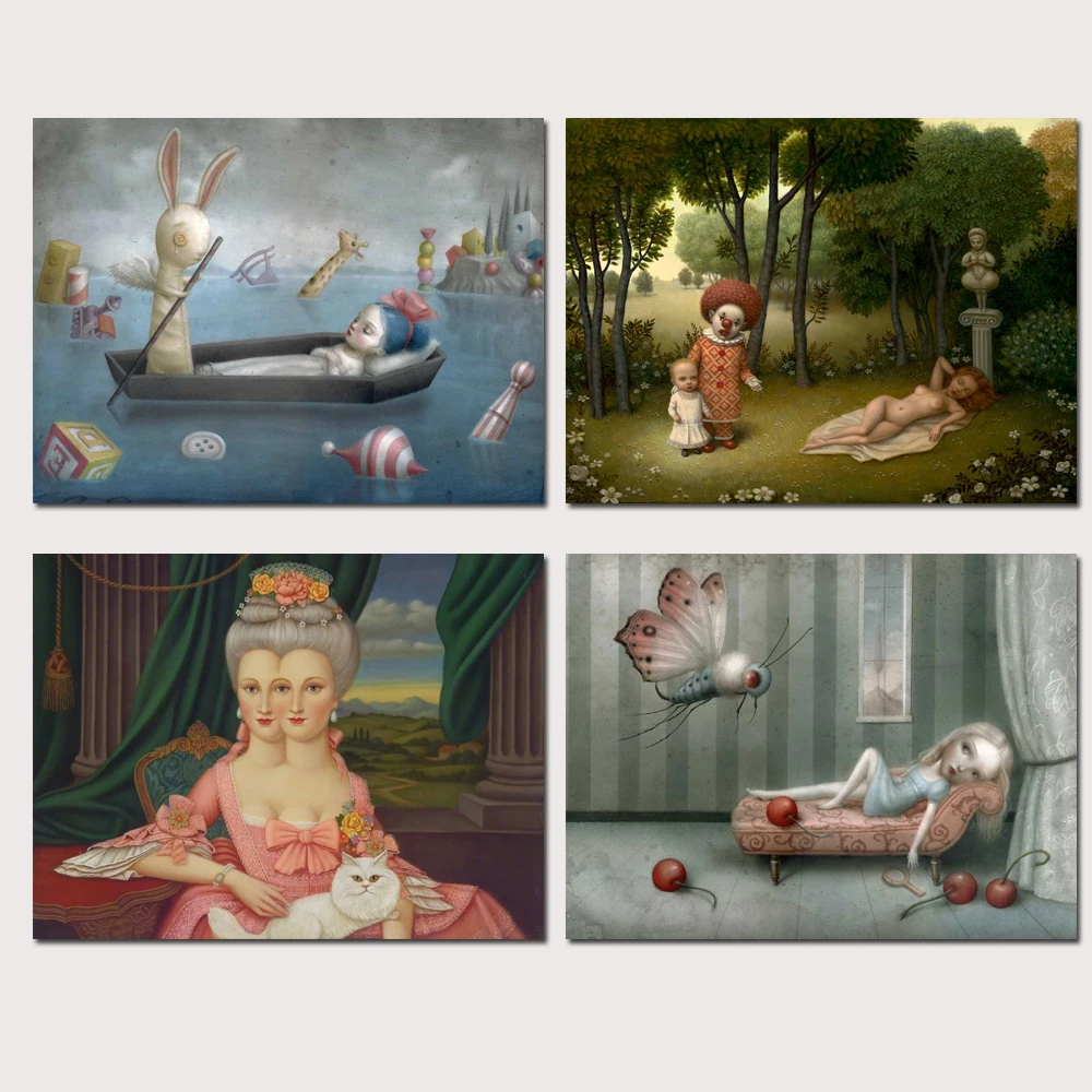 1 панель с абстрактными фотографиями Mark Ryden Ryde Картина на холсте для гостиной