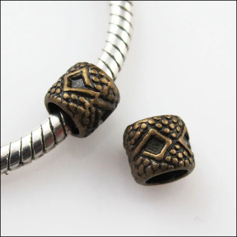 

20Pcs Antiqued Bronze Tone Tube Spacer Beads Charms 6x7mm
