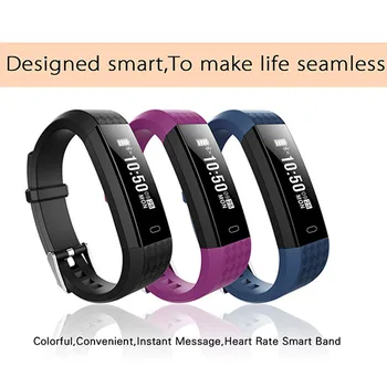 

HOT Selling IP67 OLED Screen Smart Bracelet Fitness Tracker Watch Step Counter Smart Wristband Band Sport Heart Rate Smartband