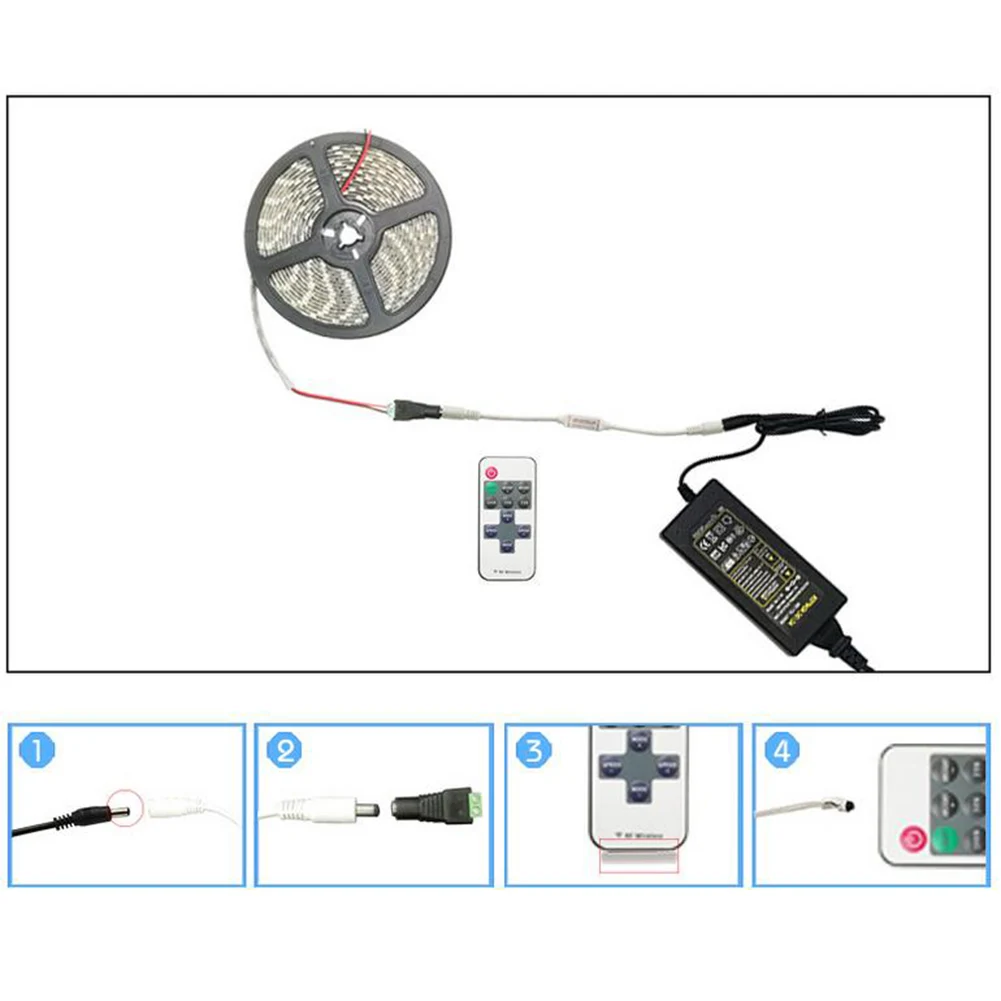 

5050LED Light Strips with 24 Button Controller Set 5M Mobile Wifi App Smart Control QJ888