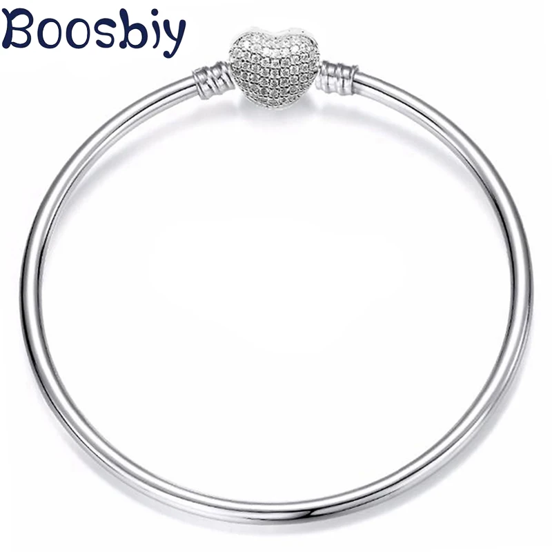 

Boosbiy Hot Sale Crystal Heart Shape Charm Bracelet & Bangles For Women DIY Brand Bracelets Femme Fashion Jewelry Dropshipping