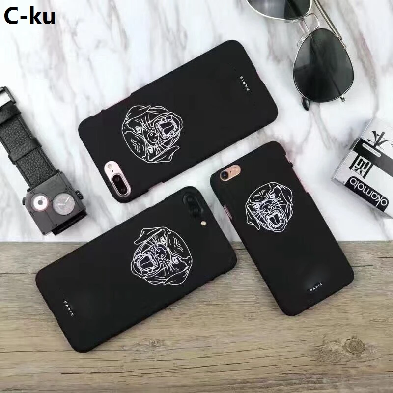 С-ку Моды Марка Париж Известный Дизайн Givency Эскиз Собака Телефон Case для iphone 6 6s plus 7