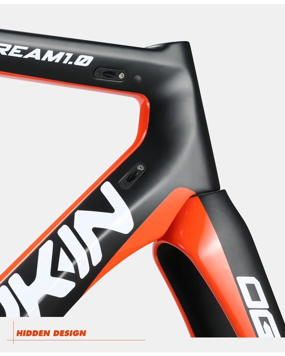Cheap OG-EVKIN CF-024-OR Carbon Road Frame Di2&Mechanical Carbon Frame Bicycle Road Bike Frame Racing Bike Frame Fork+Seatpost+Headset 8