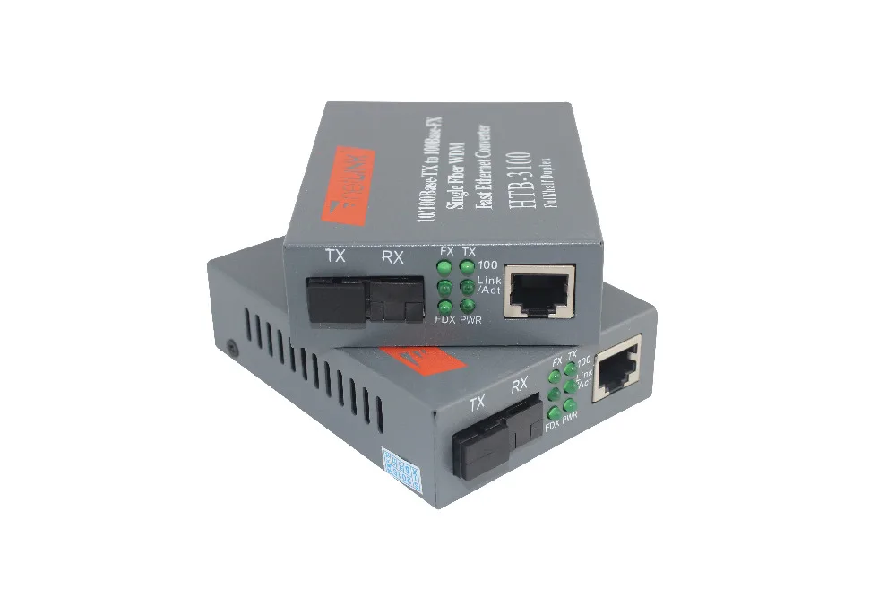 HTB-3100AB Optical Fiber Ethernet Media Converter Single Fiber Converter 25km SC 10/100M