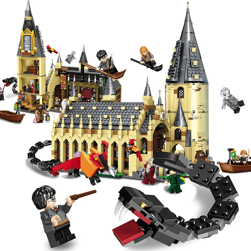 

926pcs Compatible legoed Harry architecture potter Hogwartsed School Castle Great Hall building blocks bricks sets toys gifts