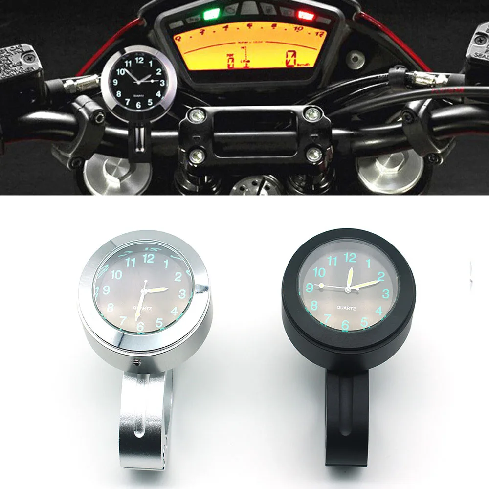 Универсальный 7/8 &quot1&quot руль мотоцикла черный циферблат часы для Harley Cruiser Chopper Honda