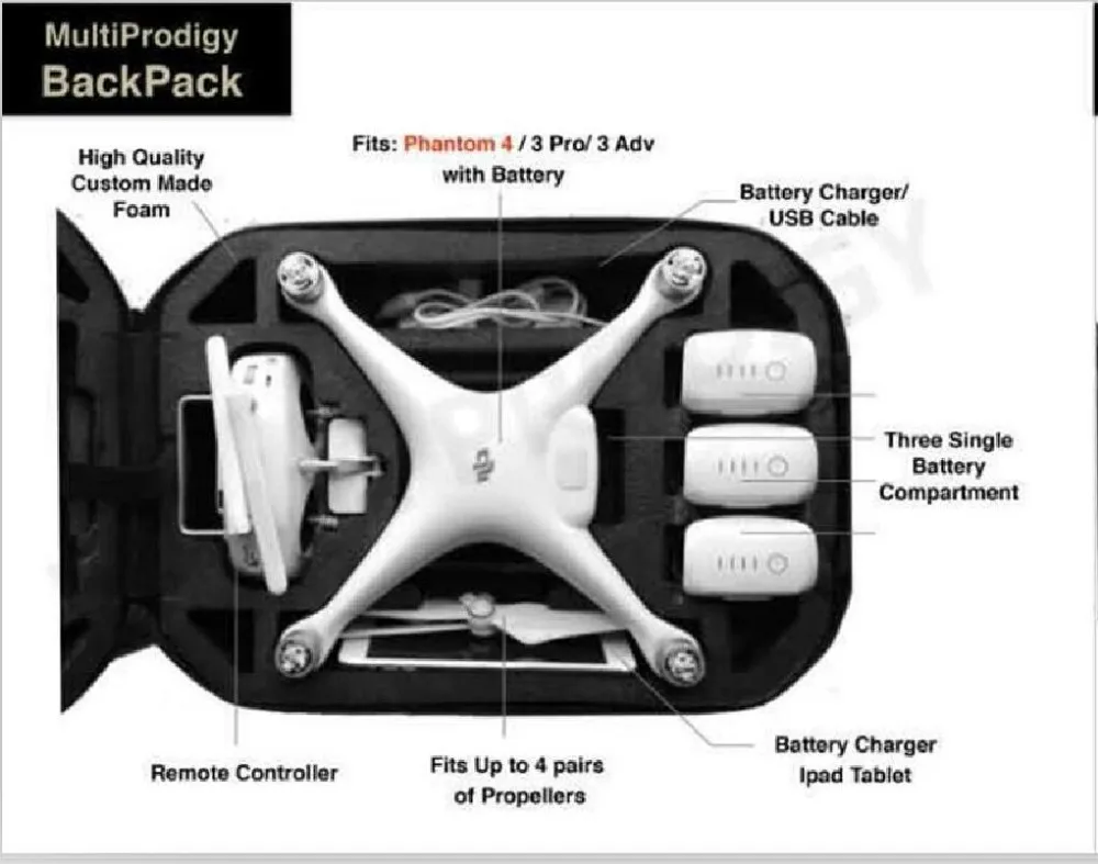 DJI Phantom 4 Водонепроницаемая Мягкая Сумка Через Плечо Рюкзак Чехол для переноски для DJI Phantom 4 3 Drone RC Quadcopter