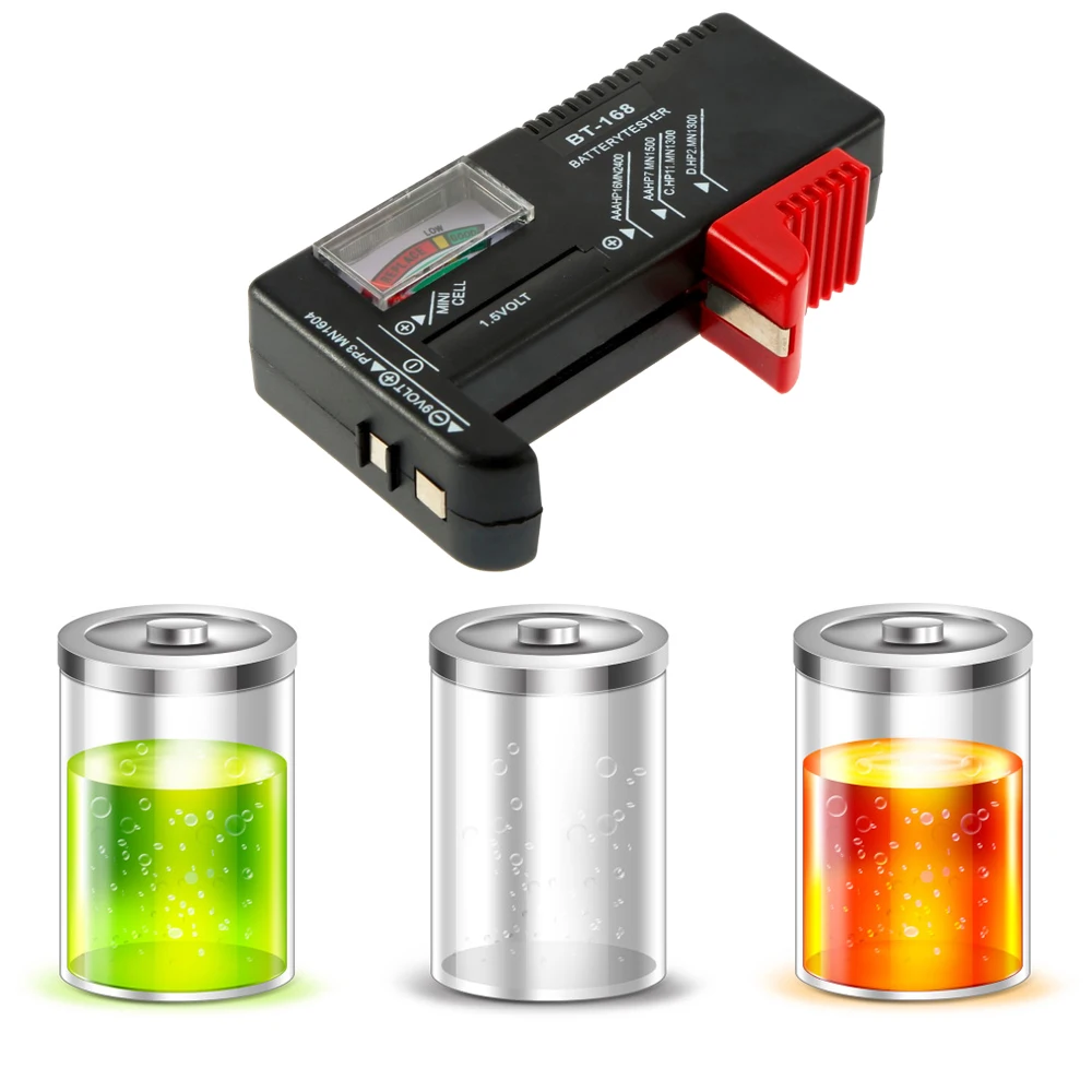 AA/AAA/C/D/9 V/1,5 V универсальный тестер на батарейках