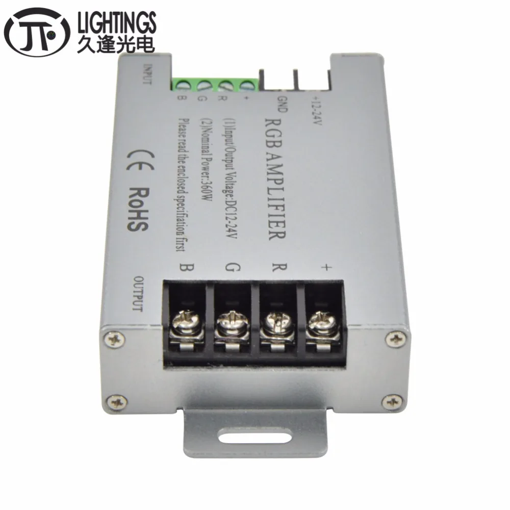 DC12V-24V 30A 360 Вт алюминиевый RGB led усилитель контроллер 360 Вт RGB Усилитель для RGB SMD 5050 3528 RGB светодиодный светильник
